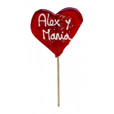 Piruleta grande corazon 2 lineas Piruleta grande corazon 2 lineas